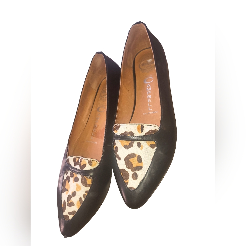 Jeoffrey Campbell Black and Leopard Print Women's Shoes